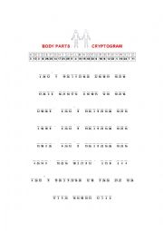 Body parts cryptogram - funny poem