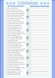 English Worksheet: learning from mistakes