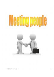 English Worksheet: Meeting people