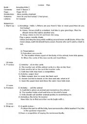 English Worksheet: lesson plan of some animals: deer, panda, elephant