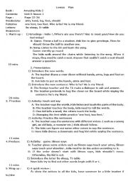 lesson plan of some body parts:arm, hand, leg, foot, shoulder