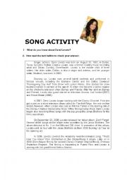 English Worksheet: SONG GIVE YOUR HEART A BREAK