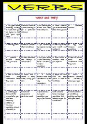 English Worksheet: Verbs