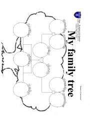 English Worksheet: family tree