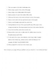 English Worksheet: Listening Comprehension - warm up