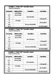 Verb Be practice