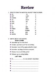 English worksheet: revision