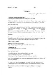 English Worksheet: writing tips 