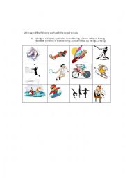 English worksheet: Sports