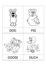 English Worksheet: Farm animals flashcards