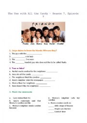 English Worksheet: Friends - The One with all the candy