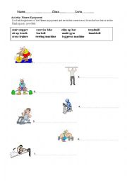 English Worksheet: Fitness Equipment