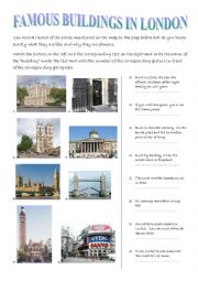 English Worksheet: famous buildings in London