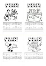 English Worksheet: Birthday Card