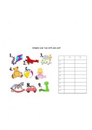 English Worksheet: toys