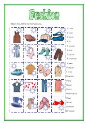 English Worksheet: Fashion