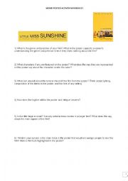 English worksheet: Little miss sunshine poster