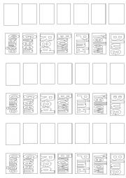 English Worksheet: Colors Memory Game