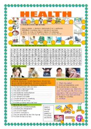 English Worksheet: HEALTH, DOCTOR