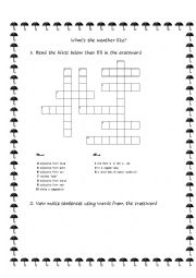 English worksheet: What is the weather like?