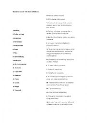 English Worksheet: Teens Problems Vocabulary