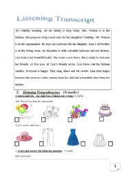 English Worksheet: Mid Term Test N3 for 7th formers