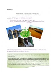 English Worksheet: PREDICTING AND READING FOR DETAILS (Reading about MOROCCO)