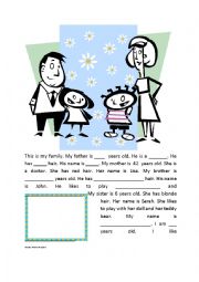 English Worksheet: Family information gap