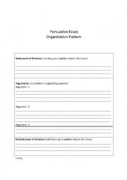 Persuasive Essay Scaffold