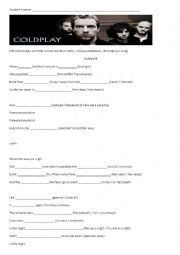 English Worksheet: Paradise (Coldplays song)