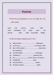 English Worksheet: passive voice worksheet