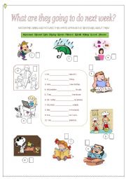 English Worksheet: FUTURE TIME - GOING TO