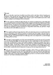 English Worksheet: Reading comprehension full term test 3 4th form