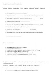 English worksheet: Complete the sentence