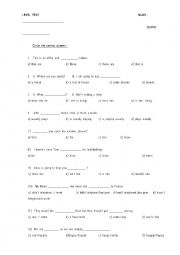 English Worksheet: LEVEL TEST ( GRAMMAR)