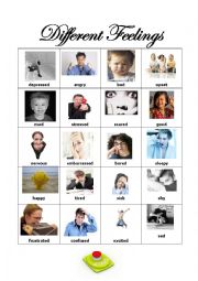 English Worksheet: Different Feelings Game