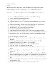 English Worksheet: Pronouns Exercise