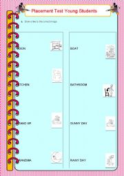 English Worksheet: Placement Test Young Students