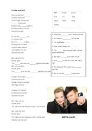English worksheet: October and April by the Rasmus ft Anette