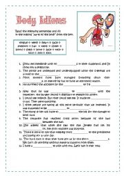 English Worksheet: Body Idioms