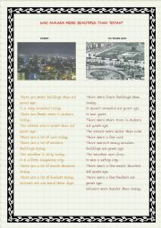 English Worksheet: WAS ANKARA MORE BEAUTIFUL THAN TODAY? (READING WORKSHEET FOR SIMPLE PAST TENSE)