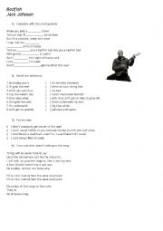 English Worksheet: Jack Johnson - Badfish