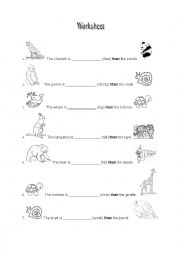 English worksheet: Wild Animals