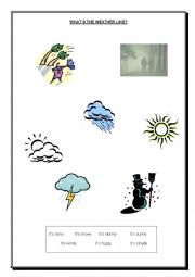 English worksheet: weather