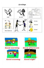 English Worksheet: Greetings