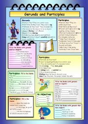 English Worksheet: Gerunds and Participles