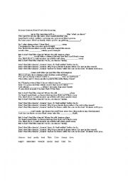 English worksheet: Scissor Sisters/Dont Feel Like Dancing Song Worksheet