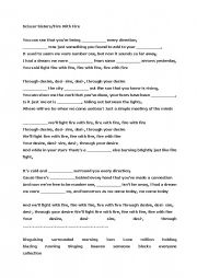 English worksheet: Scissor Sisters/Fire With Fire Song Worksheet