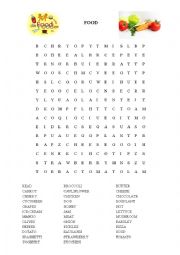English Worksheet: Food puzzle