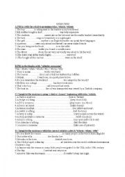 English Worksheet: Relative Pronouns